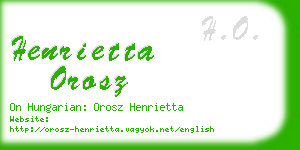 henrietta orosz business card